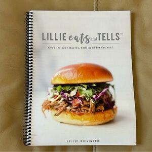 Lillie Eats and Tells spiral bound cookbook, macro friendly recipes
